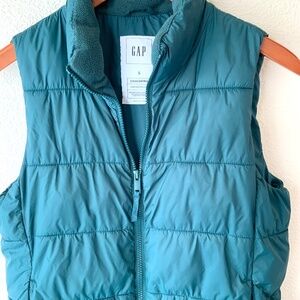 LIKE NEW! Gap Puffer Vest Teal Size Small